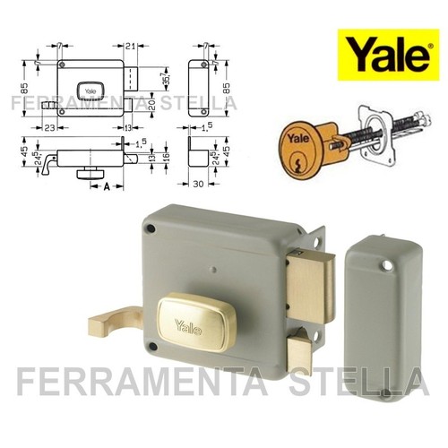Serratura yale pomolo 620 - serratura,