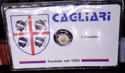 Cagliari moneta oro con - oro, 8k