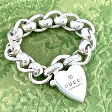 Anello catena lucchetto cuore Gucci US: 5,5 EU: 50 argento sterling 925