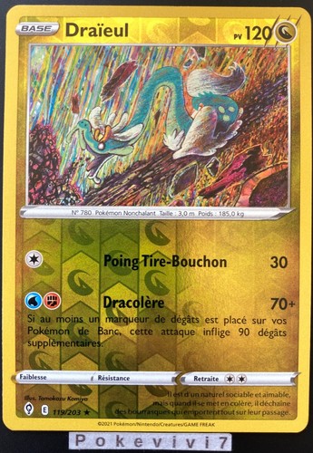 Carte pokemon draïeul 119 - carte, 119/203