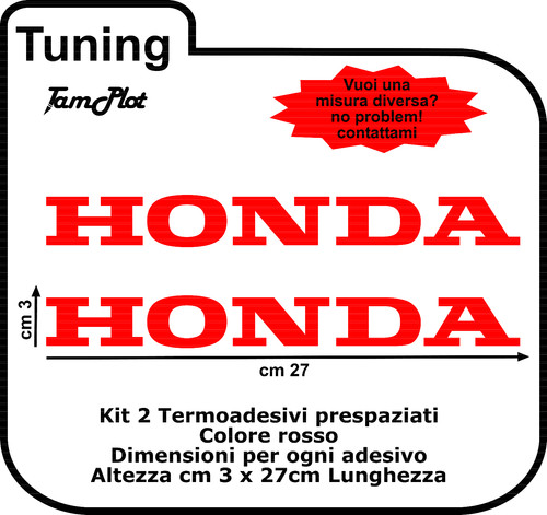 Scritta honda per - scritta, sella