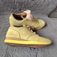 Scarpe sneakers donna Max Mara giallo verde taglia 38 vintage collezione camoscio