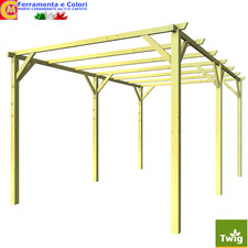 Pergola In Legno 3X5 Metri Pergolato Struttura Gazebo Tettoia Giardino Esterno