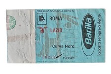 *HH* Biglietto Ticket Calcio Football Partita Roma Lazio '88 '89 Curva Nord