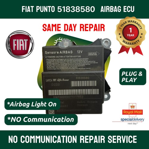 Fiat punto 51838580 airbag ecu - fiat,