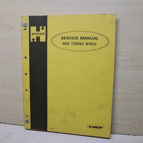 Hyster winch w8k manuale - w8k, di