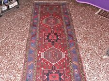 tappeto passatoia 326x84 persiano karaja antico.e,originali corsia heriz caucaso