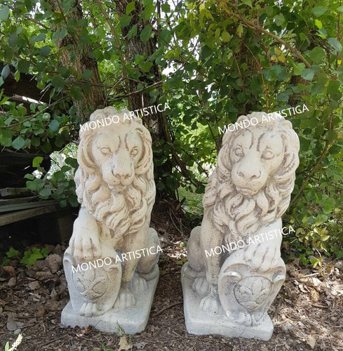 Leone statua coppia leoni - leone,