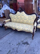 divano antico in noce, epoca