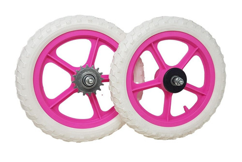 Coppia ruote mag rosa - ruote, 12""