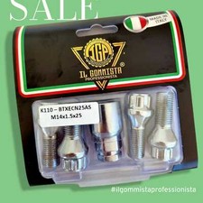 K110 KIT BULLONI ANTIFURTO RUOTE 14x1,5x25 CONICO PER ALFA ROMEO GIULIA STELVIO