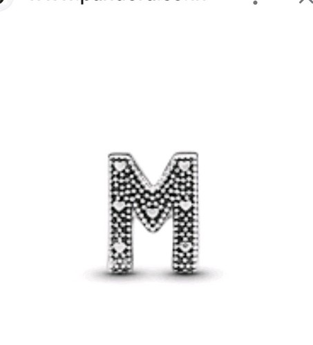 Charm pandora lettera m - pandora,