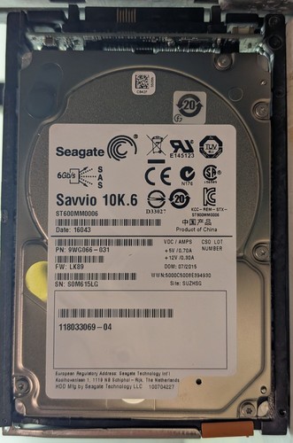 Hdd seagate savvio 10k - seagate, 600gb