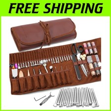 Professional Leather Craft Tool Kit with Storage Bag