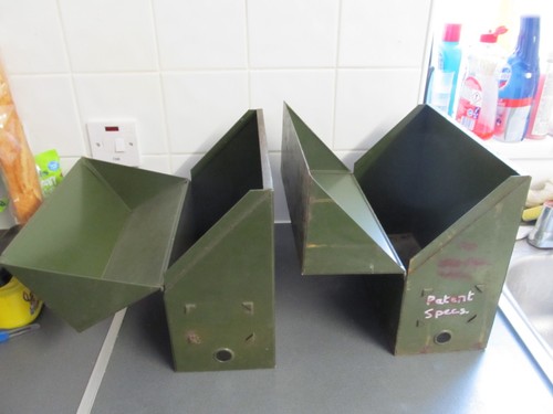 Vintage metal file box - metal,