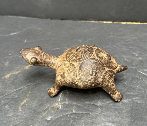 Vintage ashanti bronze turtle - vintage,