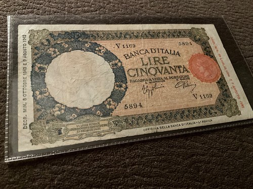 Italia regno banconota - , 50