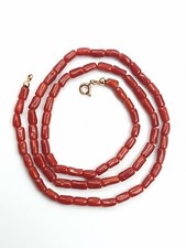 collana donna vero corallo rosso di Sardegna naturale e argento 925 Dorato 