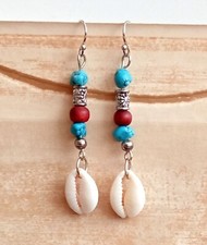 ORECCHINI LUNGHI CONCHA COWRIE