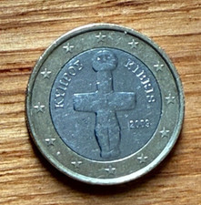 Moneta da 1 Euro Kibris CROCE DI  Cipro Rara Anno 2009
