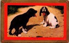 Cartolina Due Cane da Caccia