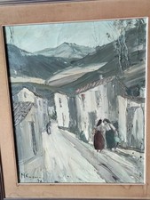  Sardegna Pittore Sardo Mario Cesare Olio Su Tela CM 60x50