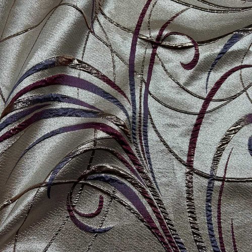 Tessuto broccato vertigo viola - tessuto,