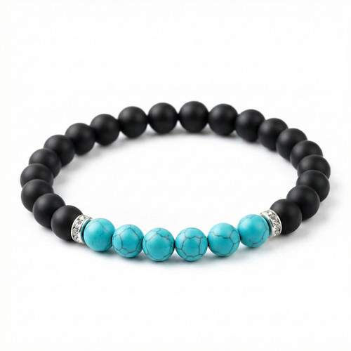 Bracciale pietra naturali 8mm - naturali,