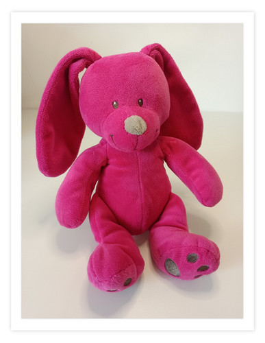 Peluche doudou lapin rose - lapin,