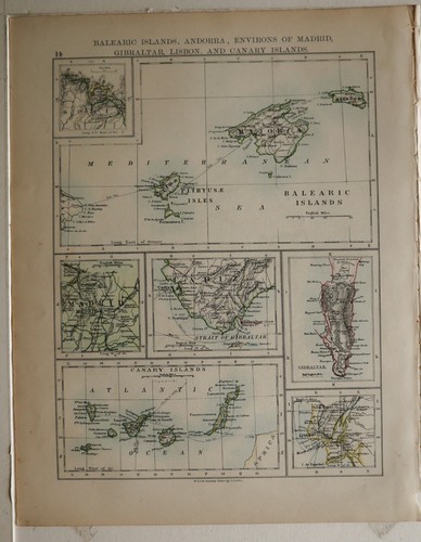 Mappa vittoriana 1892 isole - mappa,