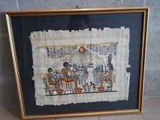 Quadro Papiro egiziano autentico con vetro e cornice 56x48
