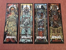 Metallica 2025 PINBALL VARIANTE POSTER SERIGRAFATO SET di 4 Rhys Cooper rame