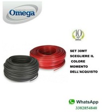 Set 30mt di Cavo Solare 6mm Rosso o Nero a scelta (FG21M21) matassina di 30MT