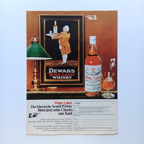 1975 white label - label, whisky