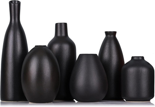 Set vasi ceramica nera - set, di