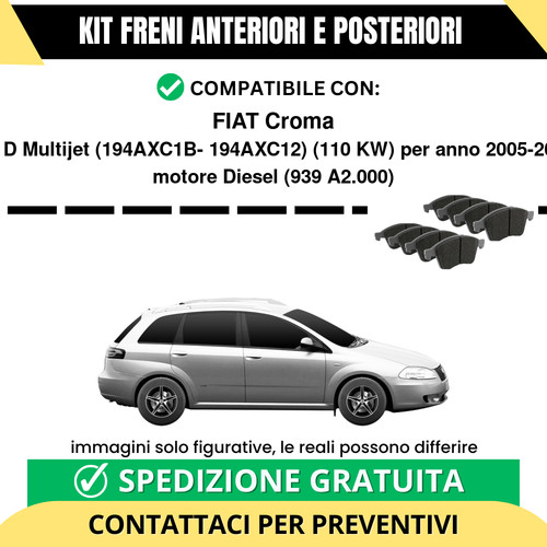 Pastiglie freno ant post - freno, +