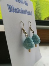 Orecchini zucchero filato in pasta modellabile Fimo fatti a mano, handmade 