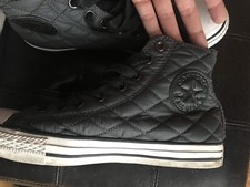 Scarpe All Star Converse Alte Imbottite Trapuntate Nere