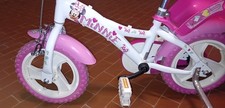 Bicicletta da bimba , Disney Minnie , bianca/fuxia 12" come nuova