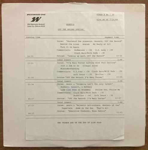 Genesis off the record - off,