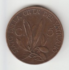 PIO XI VATICANO 5 CENTESIMI