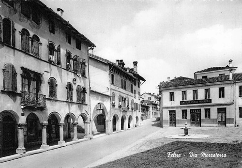 58a cartolina feltre via - cartolina,