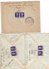 11805-RSI-LUOGOTENENZA, PUGLIA, 3 BUSTE DA FOGGIA A GENZANO DI LUCANIA, 50 cent.