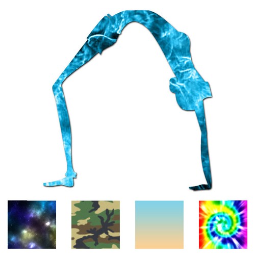 Yoga wheel pose adesivo - pose,
