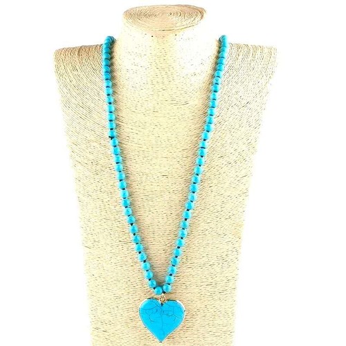 Collana pietre turchese - di,