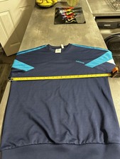 Felpa Adidas Palmeston retrò media blu navy rosso bianco maglione vintage