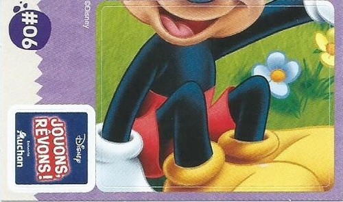 Carte auto collante disney - carte,