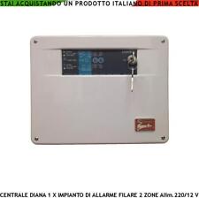 Antifurto Casa Centrale Diana 2 Zone 1 Ingresso 1 Immed. Impianto Allarme Filo