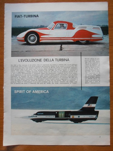 1966 auto turbina fiat 8001 - auto,