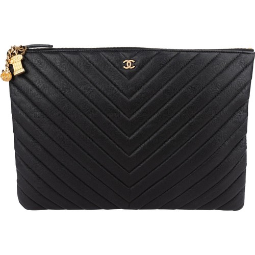 Chanel caviar leather chevron - chanel,
